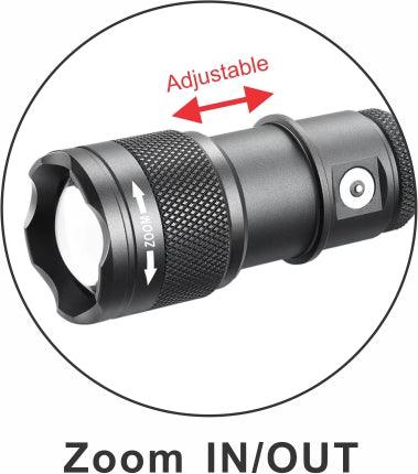 FlexBeam- 1200 Lumen Adjustable Beam Rechargeable Flashlight-Pre-Order Now! Expected In Stock Oct 1st -New Release Limited Quanities - Powertac